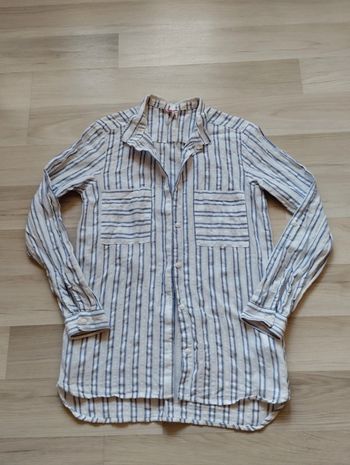 Chemise rayée manches retroussables