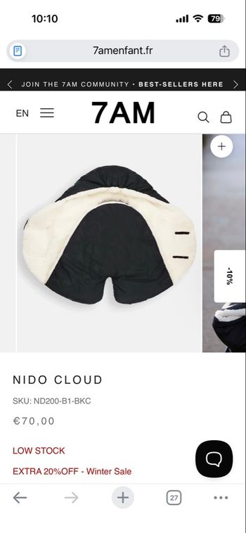 Couverture bebe Nido cloud 7 am 