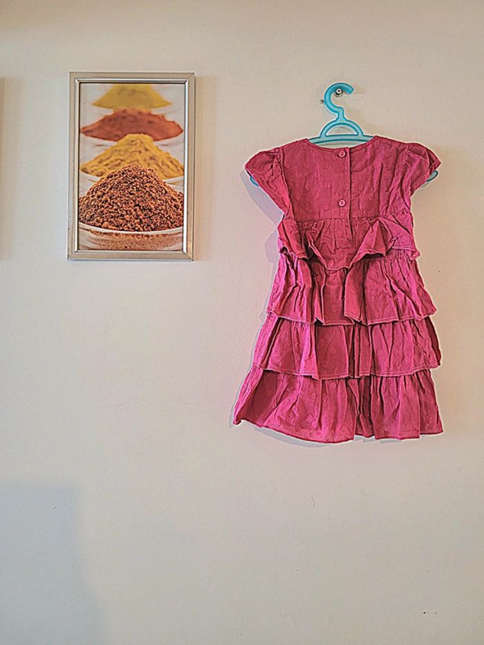 Longue tunique ou robe courte fuchsia taille 18 mois - photo numéro 5