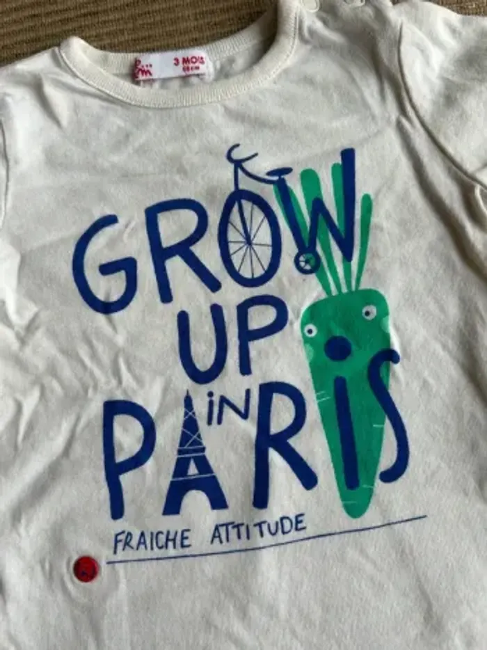 T-shirt taille 3 mois - photo numéro 3