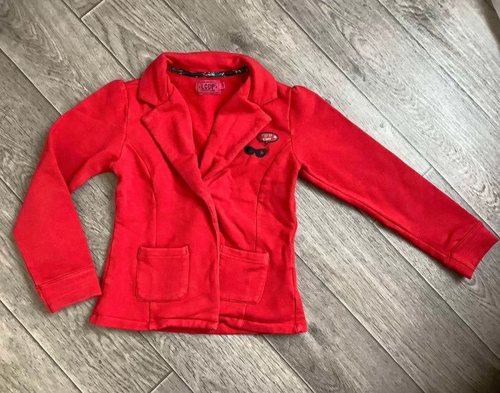Veste rouge blazer  LCDP  4 ans - photo numéro 3