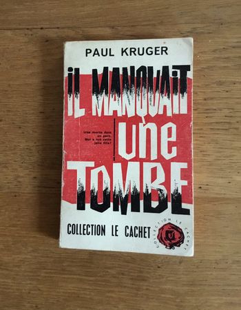 Livre « il manquait une tombe »