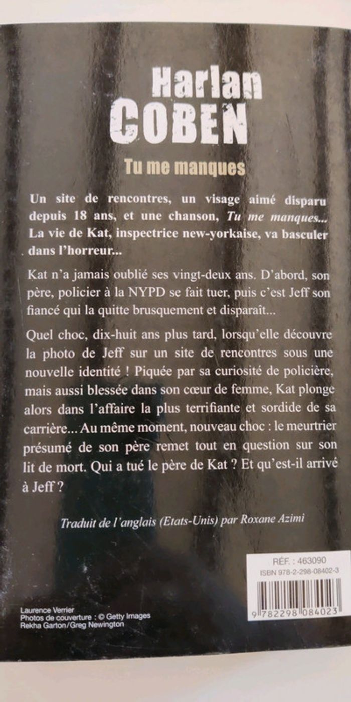 Tu me manques Harlan Coben - photo numéro 2