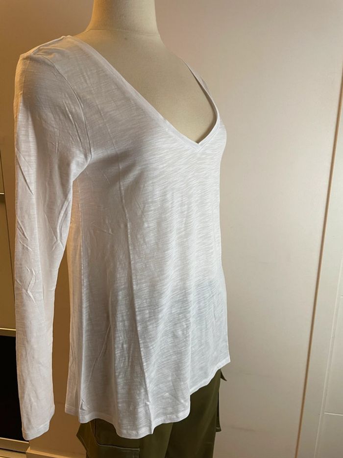 T-shirt blanc ample coton neuf BSB - photo numéro 3