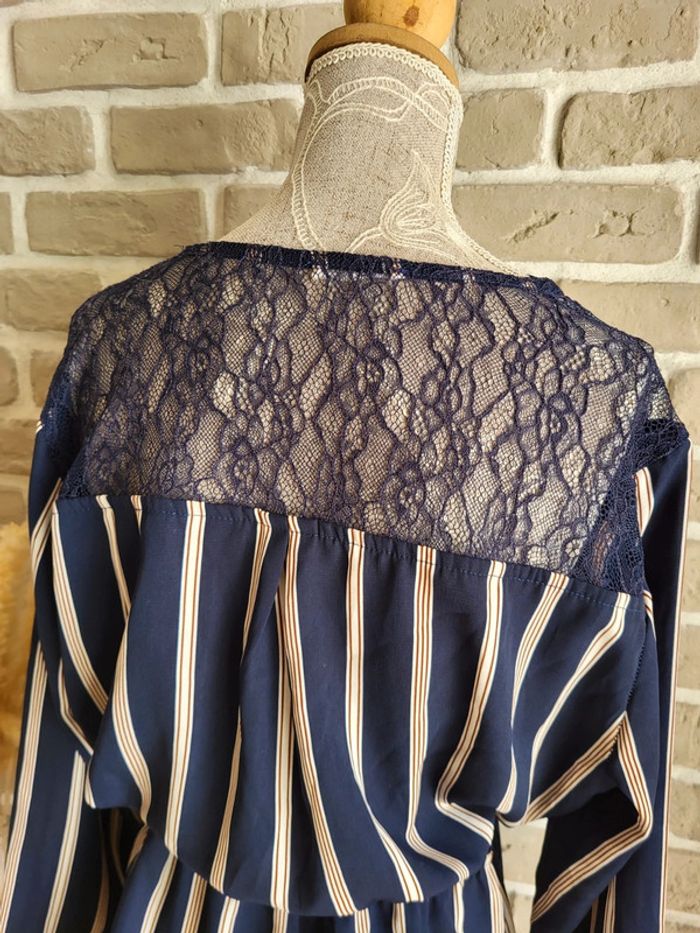 Blouse cache-cœur avec ceinture et dentelle Cache Cache - Casual chic - photo numéro 8