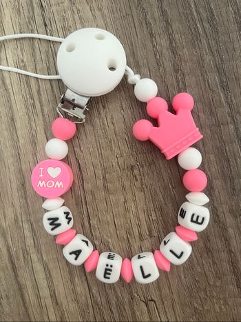 Attache tétine personnalisée Couronne