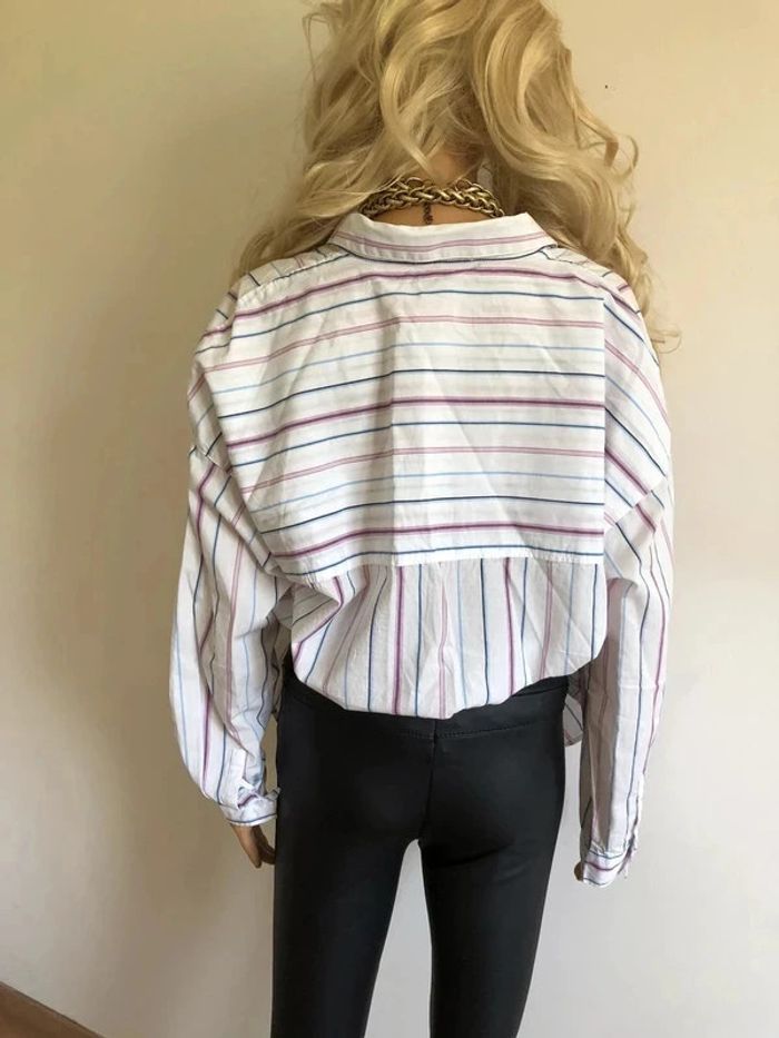 Chemise oversize blanche à rayures Esprit taille M TBE - photo numéro 9