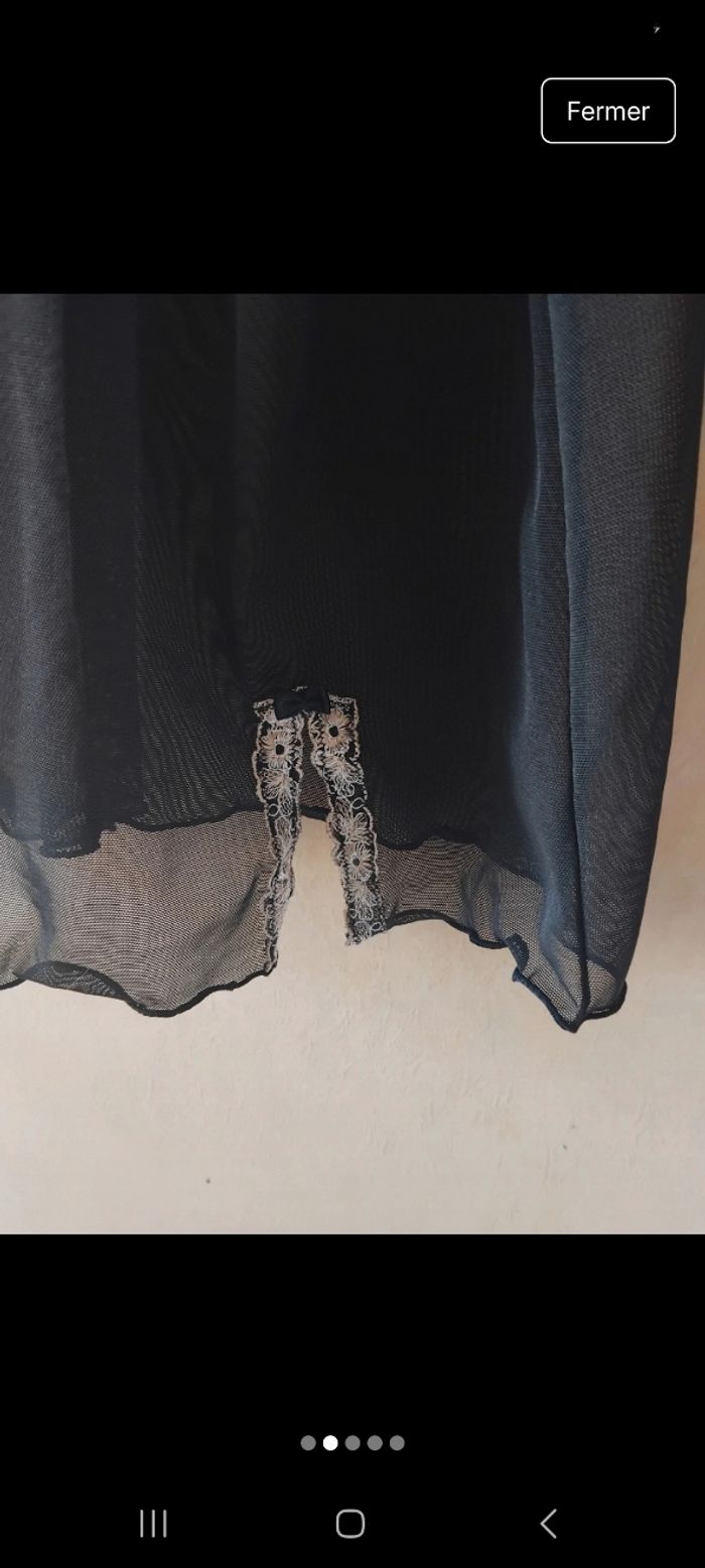 Nuisette transparente noir taille 95b - photo numéro 2