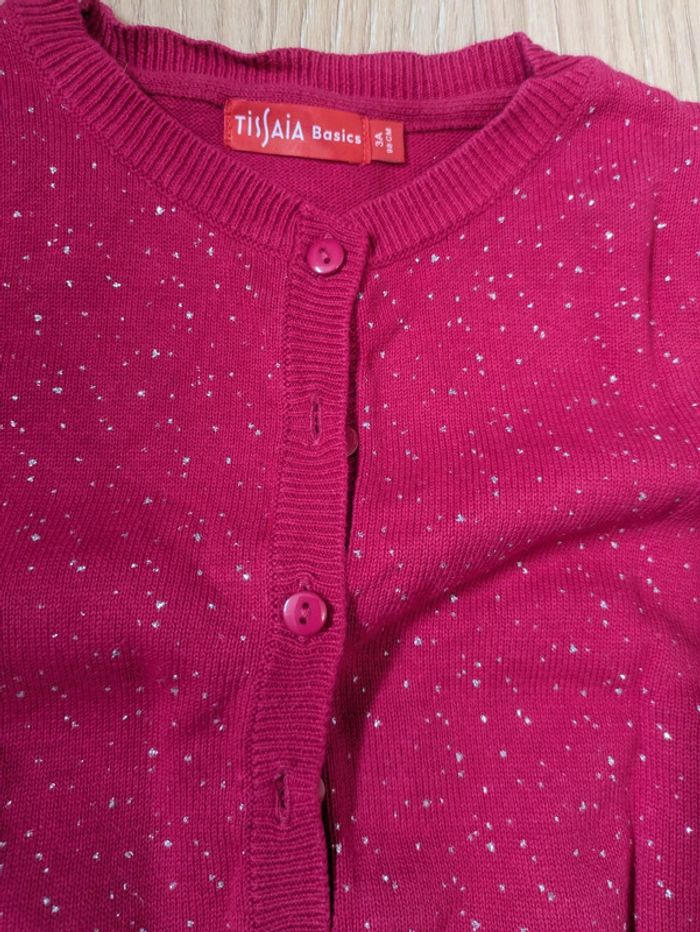 Gilet rose fushia argenté fille - photo numéro 2