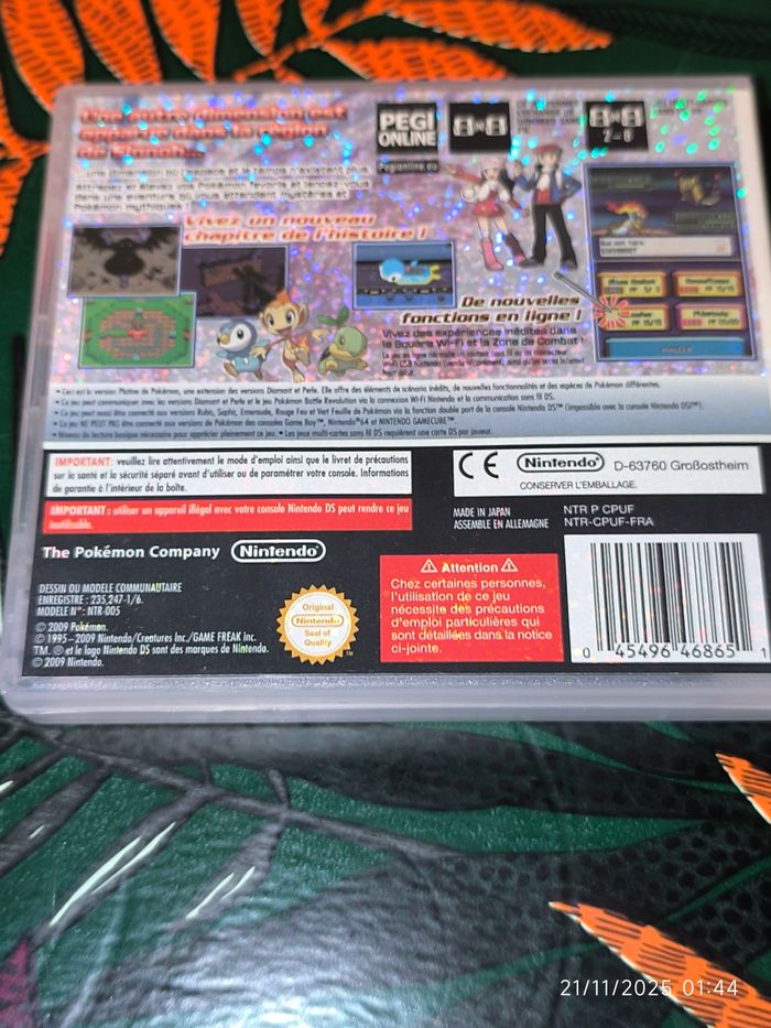 Pokémon Version Platine – Nintendo DS (PAL français) – Boîte complète - photo numéro 3