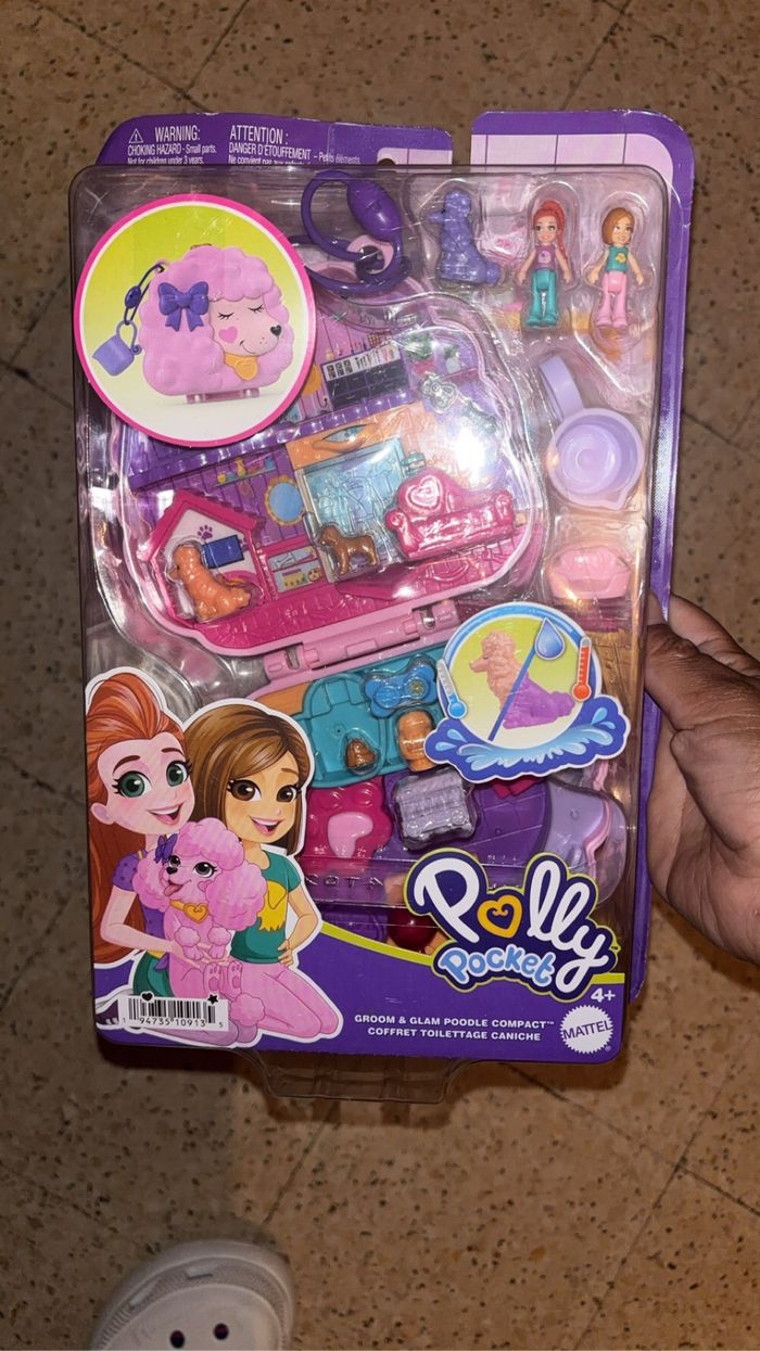 Polly Pocket, coffret, toilettage, caniche