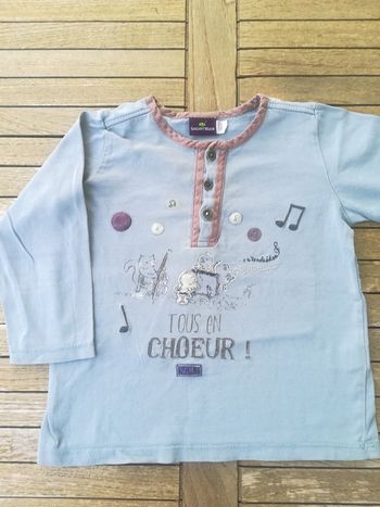 T-shirt sergent major 24 mois manches longues