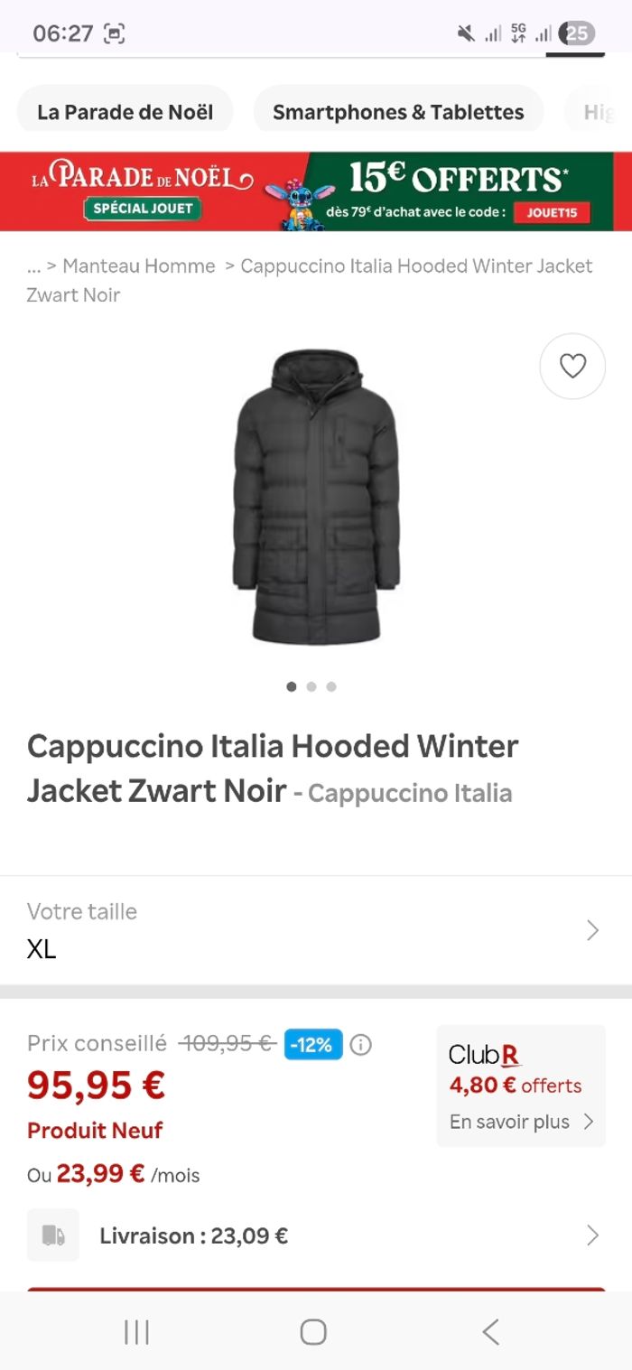 Veste longue homme marque cappuccino - photo numéro 2