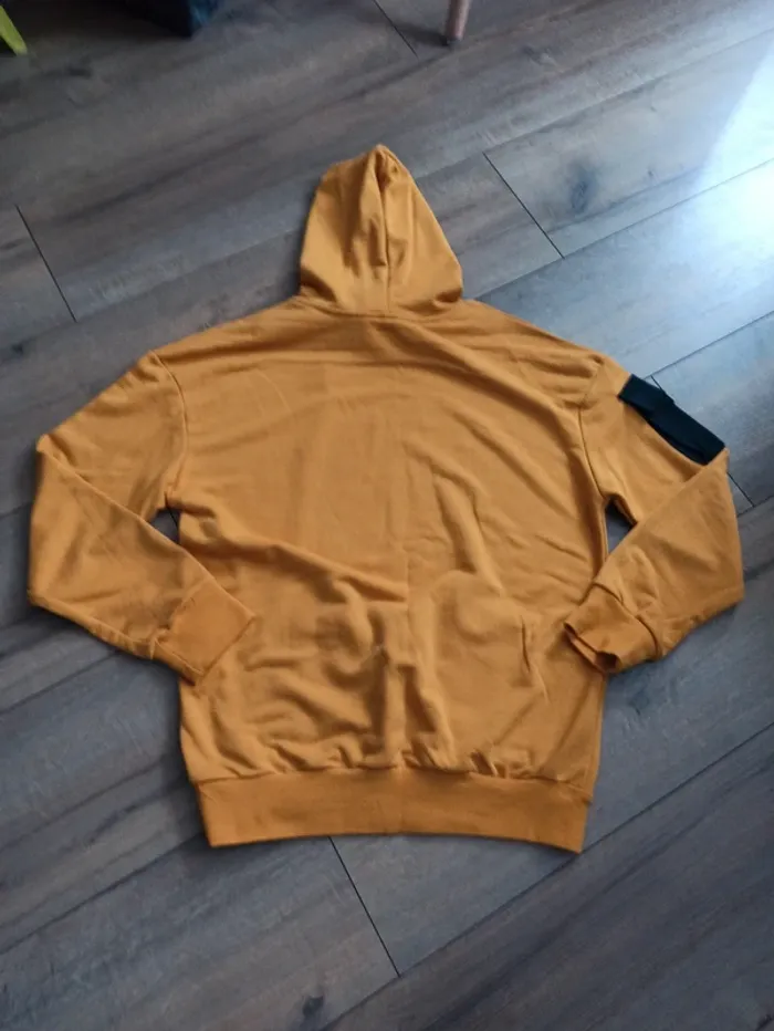 Sweat/pull à capuche homme moutarde L - photo numéro 4