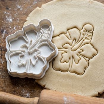 Emporte-pièce Fleur d'Hibiscus - Découpoir Tropical pour Biscuits, Sablés et Pâte à Sucre
