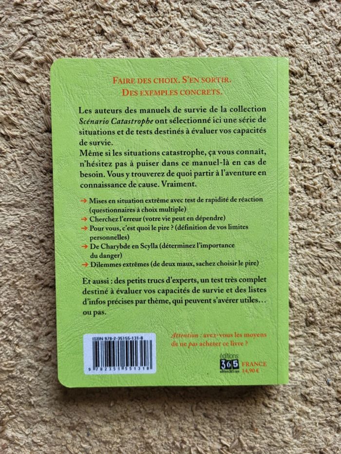 Livre Scénario catastrophe ! Questions de survie de Joshua Piven – Guide pratique insolite - photo numéro 2