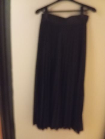 Jupe longue plissée taille unique noire Senes