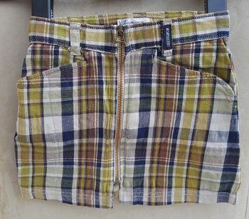 Jupe multicolore marron bleue zippée Chevignon taille 5 ans