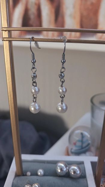 Boucle d'oreilles perle nacré