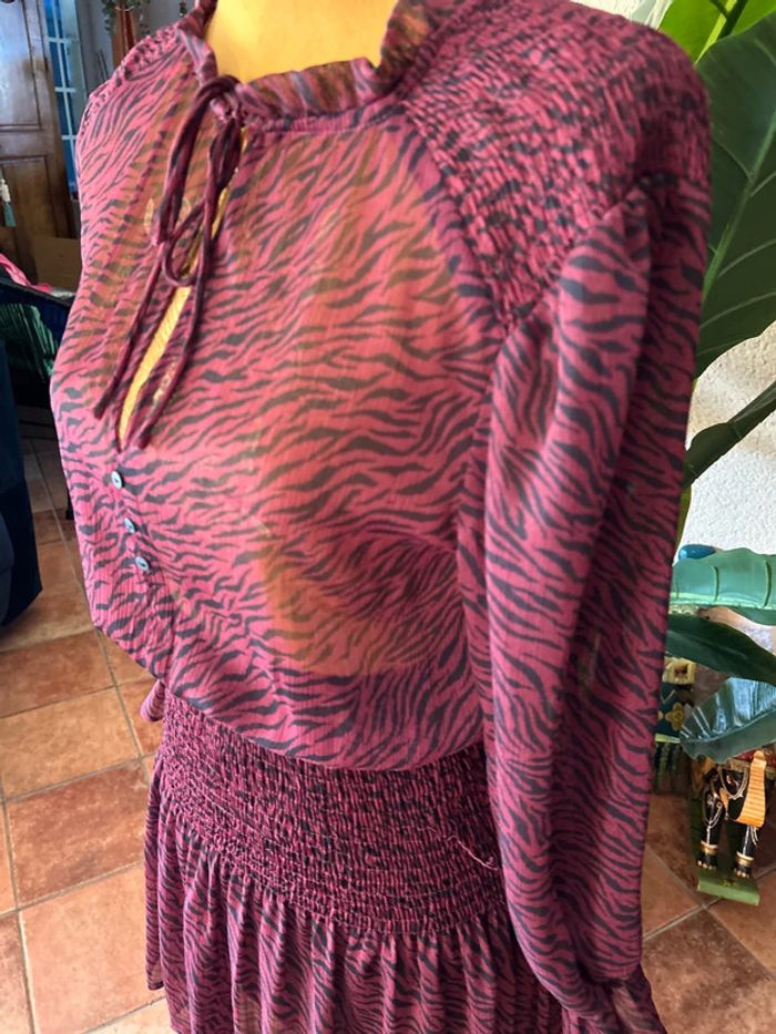 Zara Robe léopard Xs - photo numéro 2