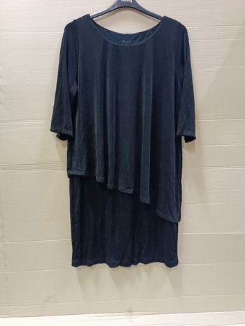 Robe asymétrique noire Ilusión taille XXL