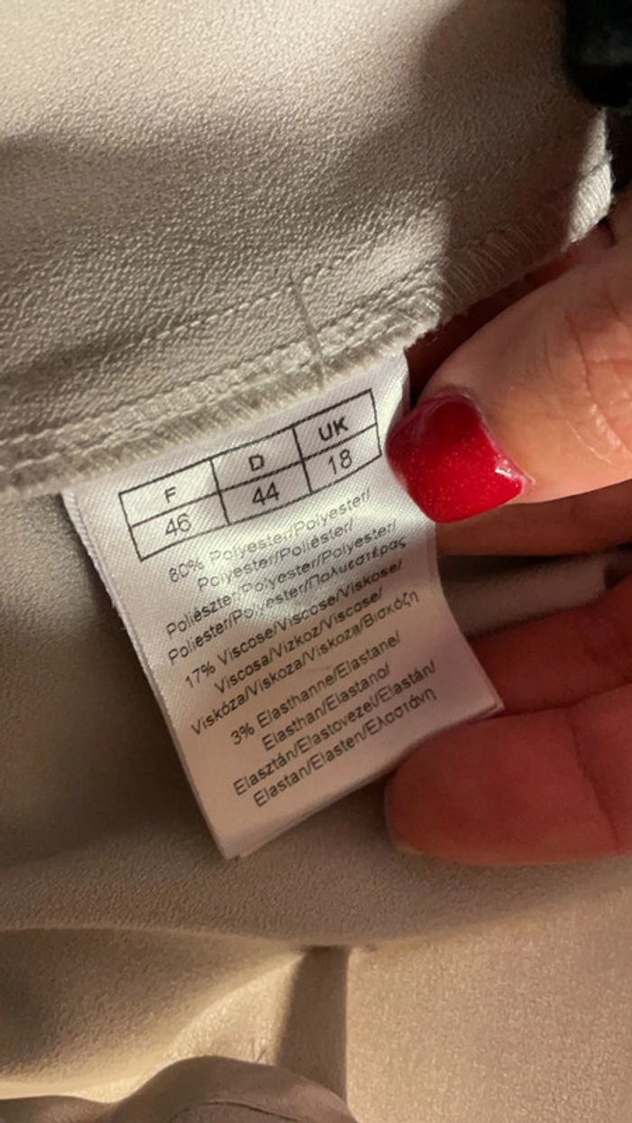 Pantalon diane laury taille 46 beige - photo numéro 3