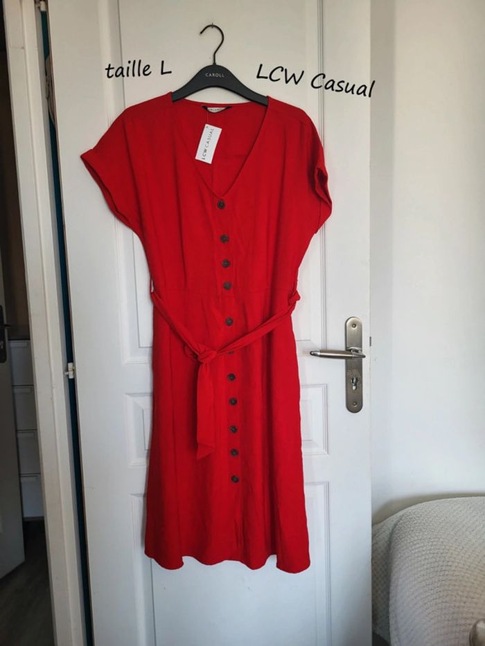 Robe 👗 longue à boutons Lcw casual taille L - photo numéro 2