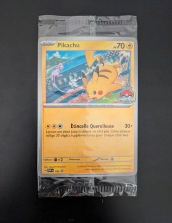 Pokémon Pikachu SVP 190 Carte World Championship League Ligue Stamp