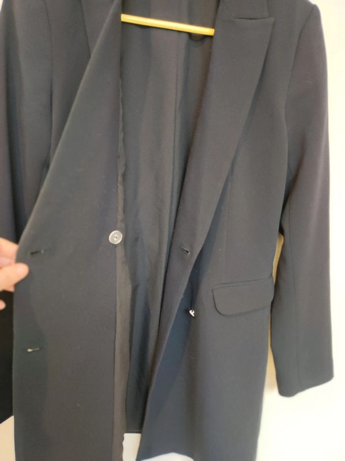 Veste de blazer longue camaïeu - photo numéro 8