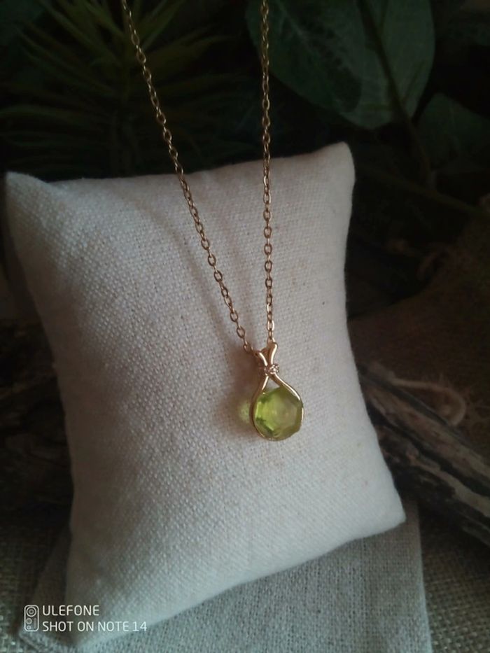 Collier péridot pierre naturelle