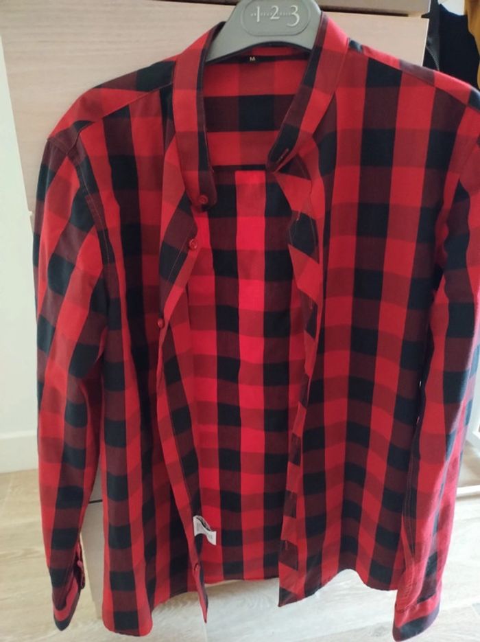 Chemise à carreaux style bûcheron