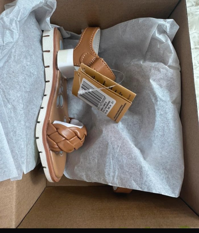 Paire de sandales Chicco taille 24 coloris marron - photo numéro 6