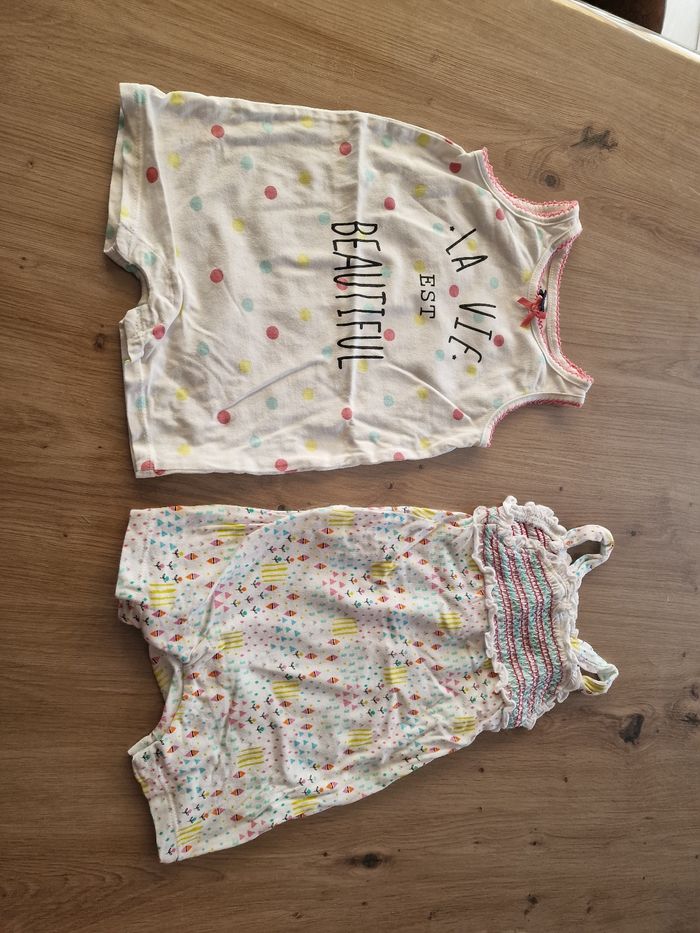 Lot de 2 combishorts 6 mois