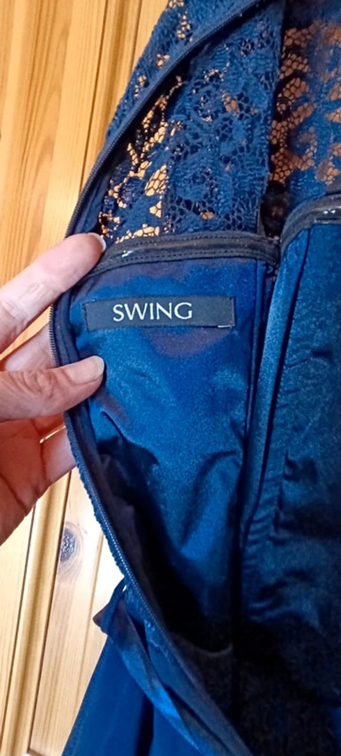 Robe bleue marine swing taille 40/L/12 - photo numéro 7