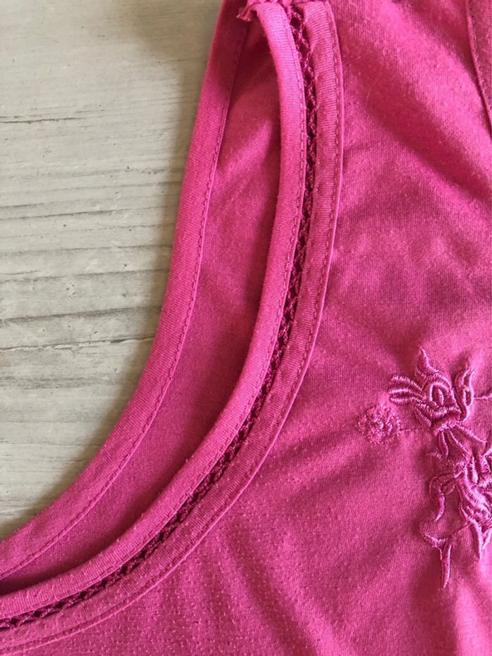 MM11- Débardeur brodé vieux rose T M (40/42) - photo numéro 7