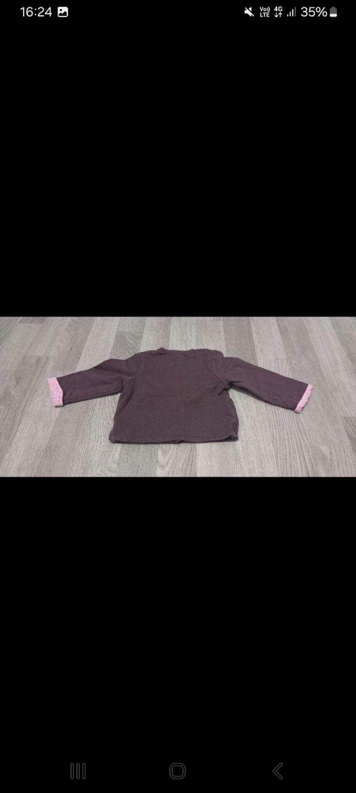 Giĺet manche longue avec bouton en forme de fleure orchestra 3 mois - photo numéro 3