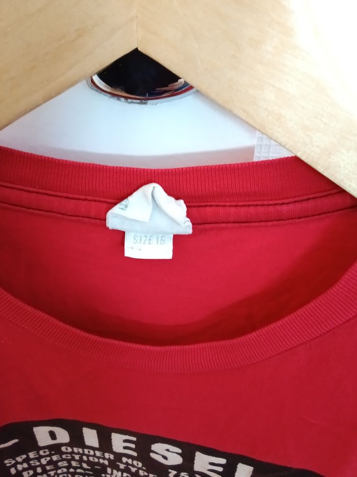 Tee-shirt diesel rouge - photo numéro 3