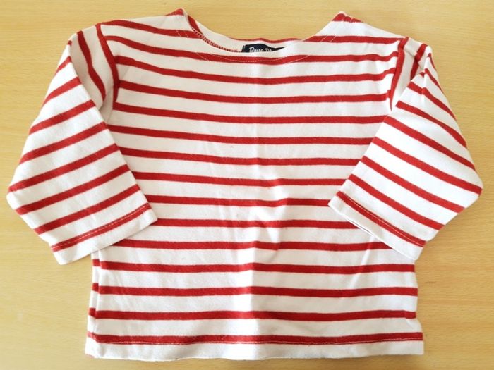 Haut marin fille-garçon 18-24 mois / Rayé Blanc