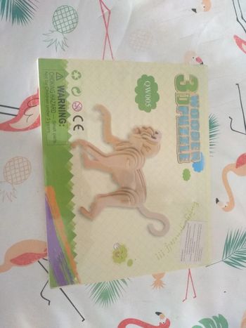 Puzzle en bois 3d singe