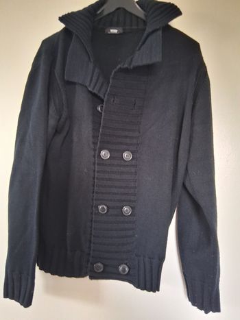 Gilet bleu marine " t- L" aspect lainage