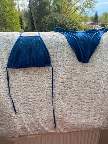 Ensemble maillot 2 pièce bleu