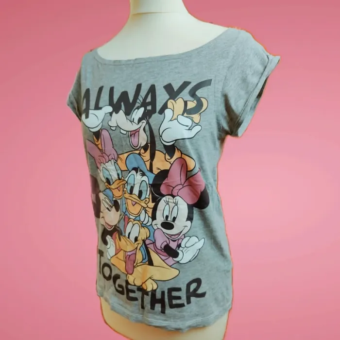T-shirt imprimé femme Disney gris TBE