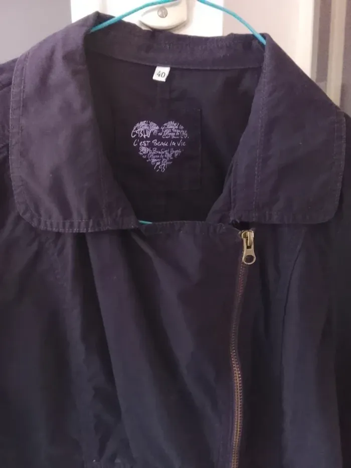 Veste violine en coton - photo numéro 2