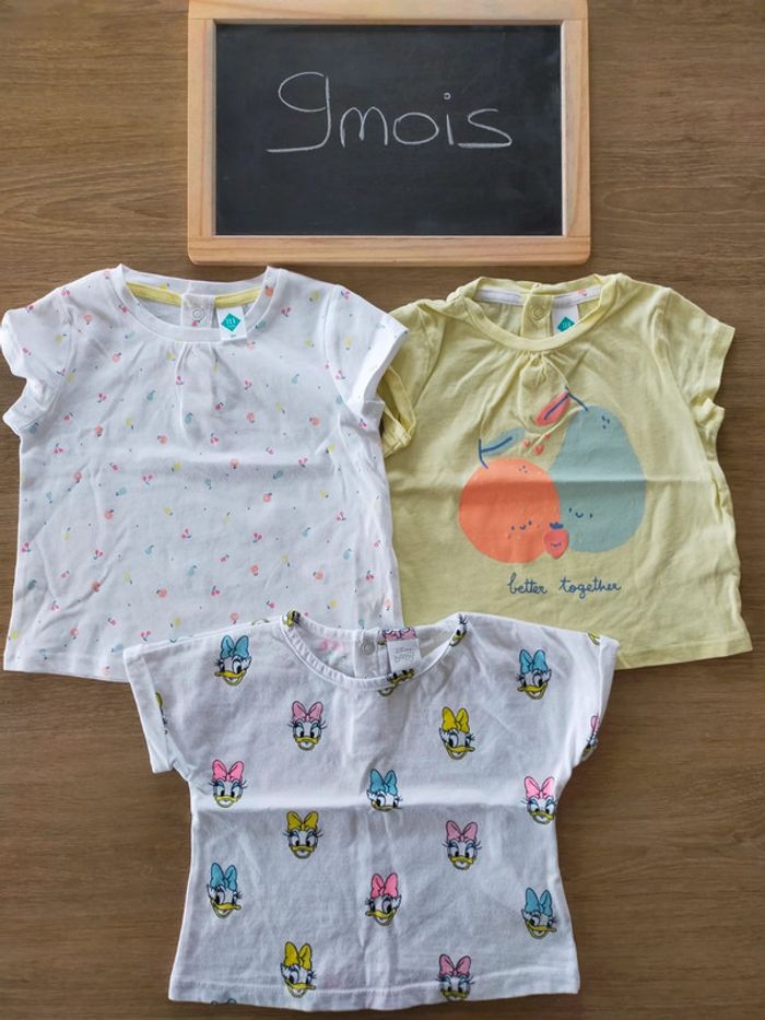T-shirt fille été taille 9mois