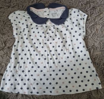 T-shirt à pois 12mois