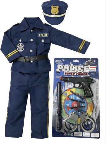 Déguisement policier et ces accessoires Taille 5-6ans