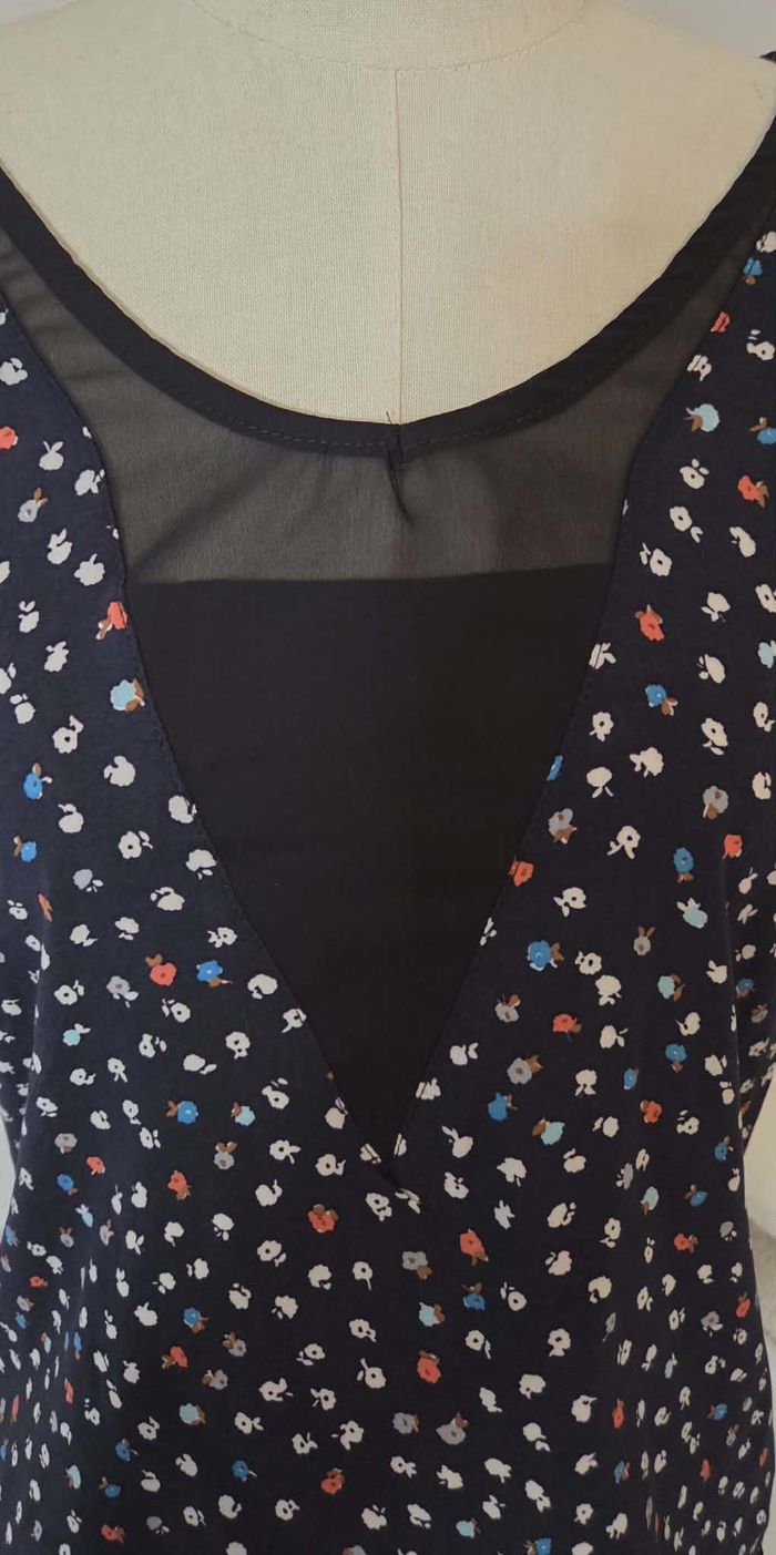 NAF NAF – Top Fluide Imprimé & Voile Transparent – Taille S – Élégant & Féminin - photo numéro 10