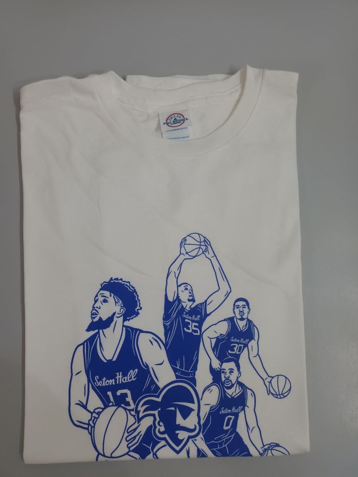 Tee-shirt vintage basket-ball Selton hall senior day taille XL