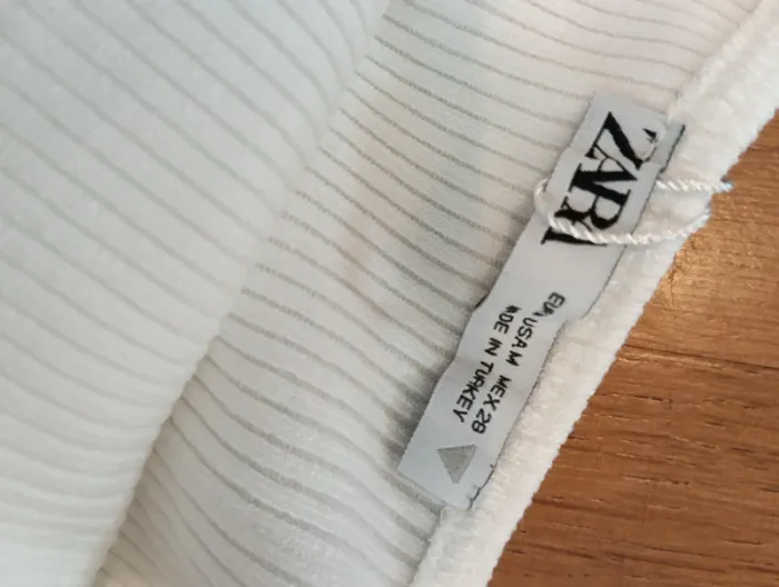 Body côtelé blanc Zara taille M - photo numéro 4