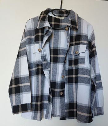 Chemise veste décontracté à carreaux / surchemise ; ado / fille